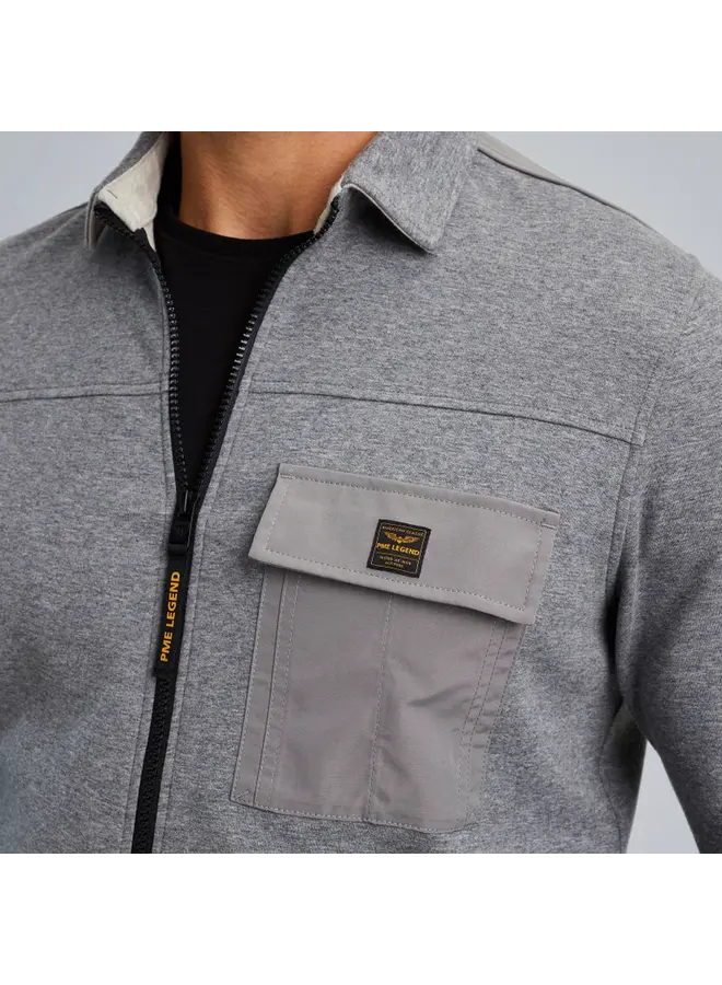 PSI2409231 940 PME Legend Long Sleeve Shirt Spacer Sweat Mid Grey Melee