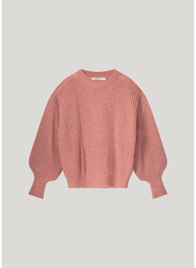 7s5876-8016 554 Summum Bare shoulder sweater airy alpaca blend knit  Antiquepink