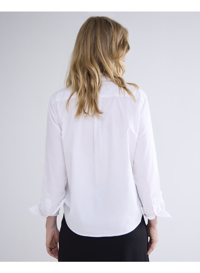2s3187-12119 110 Summum Blouse Crispy Poplin Diamonds  White