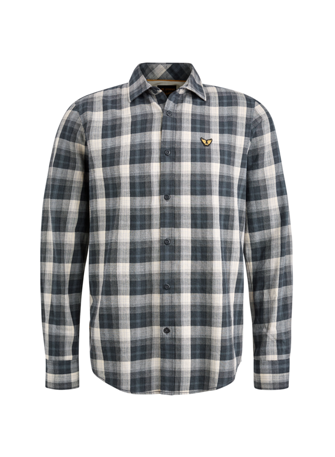 PSI2410200 9139 PME Legend Long Sleeve Shirt Twill Yarndyed Check Black Onyx