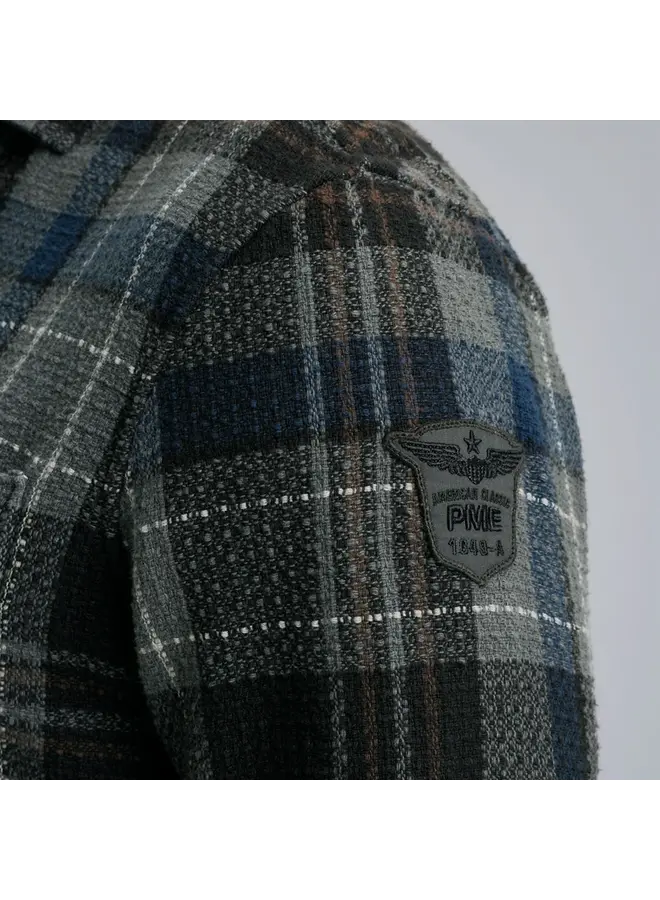 PSI2410215 9139 PME Legend Long Sleeve Shirt Dobby Mattweave Black Onyx