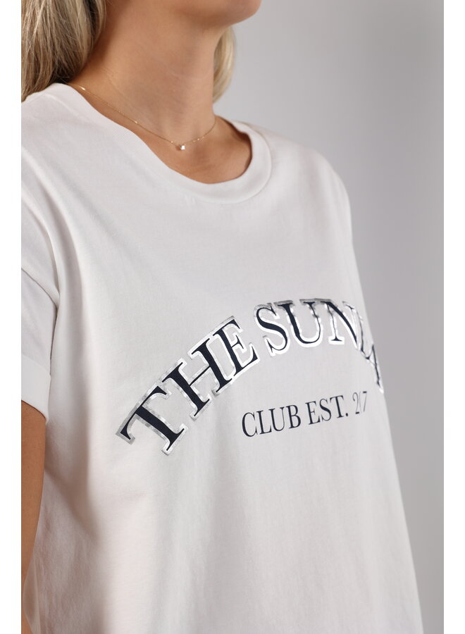 NKS04004 219 Nukus Meike Shirt The Sunday Offwhite/Navy