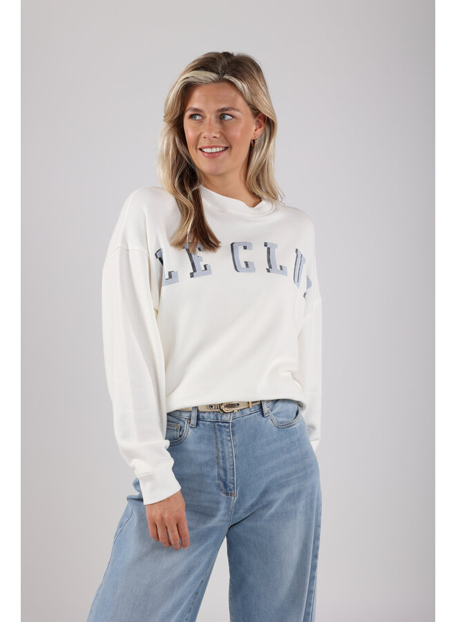 NKS03002 235 Nukus Maud Sweater Offwhite/Sky