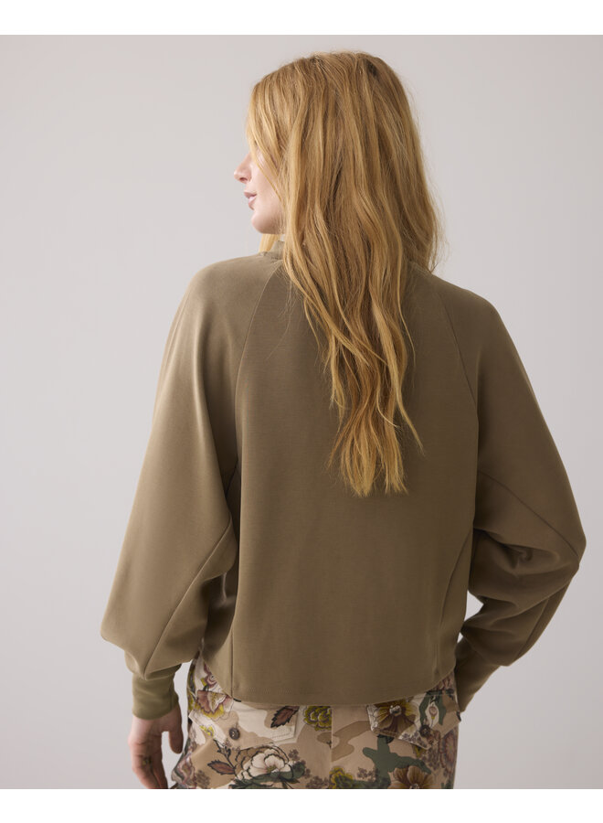 3s5084-30606 703 Summum Longsleeve top Soft Scuba  Khaki