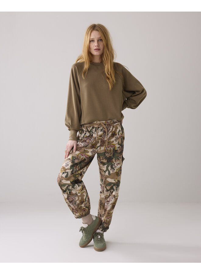 3s5084-30606 703 Summum Longsleeve top Soft Scuba  Khaki
