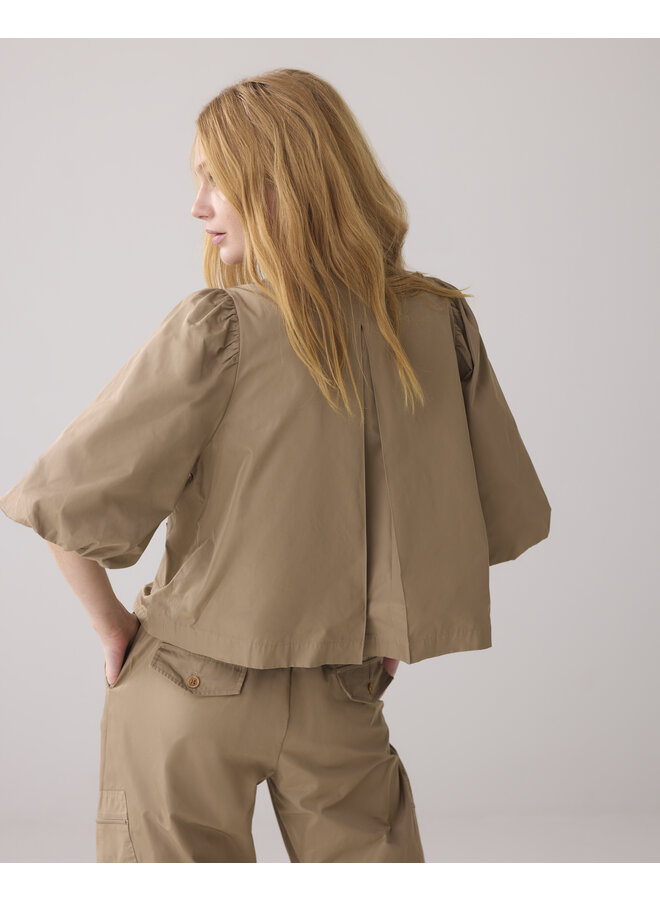 2s3266-12075 703 Summum Blouse taft  Khaki