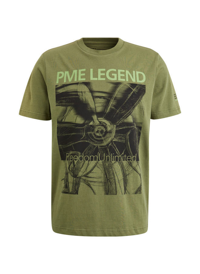 PTSS2502577 6380 PME Legend Short sleeve r-neck single jersey Loden Green