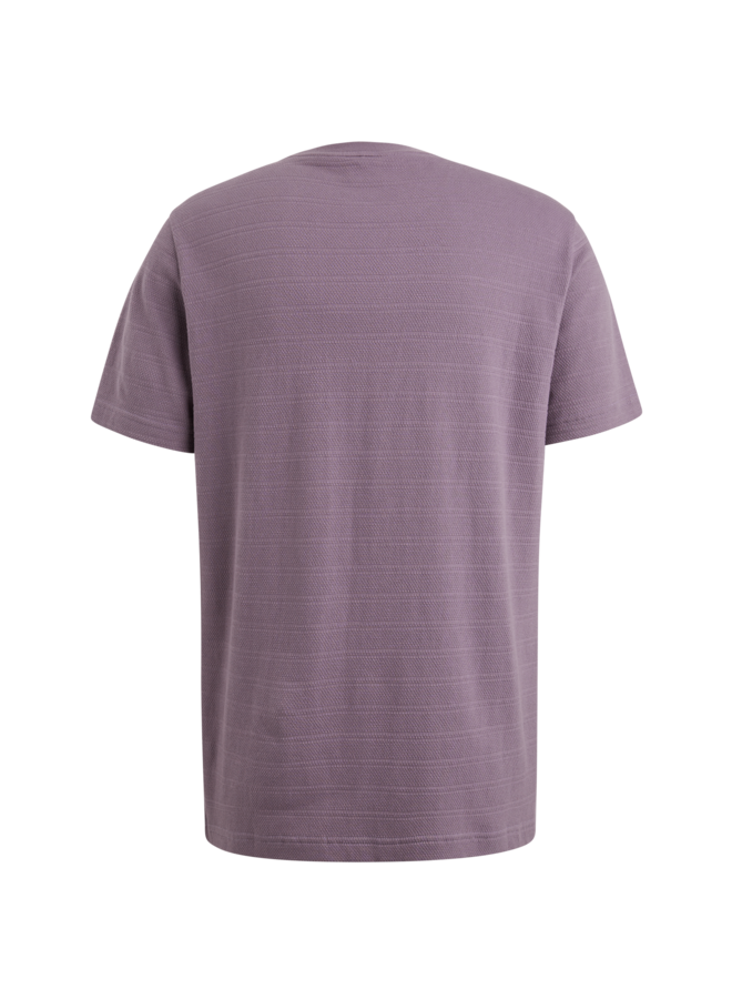 PTSS2502563 4184 PME Legend Short sleeve r-neck jacquard stripes Purple Sage