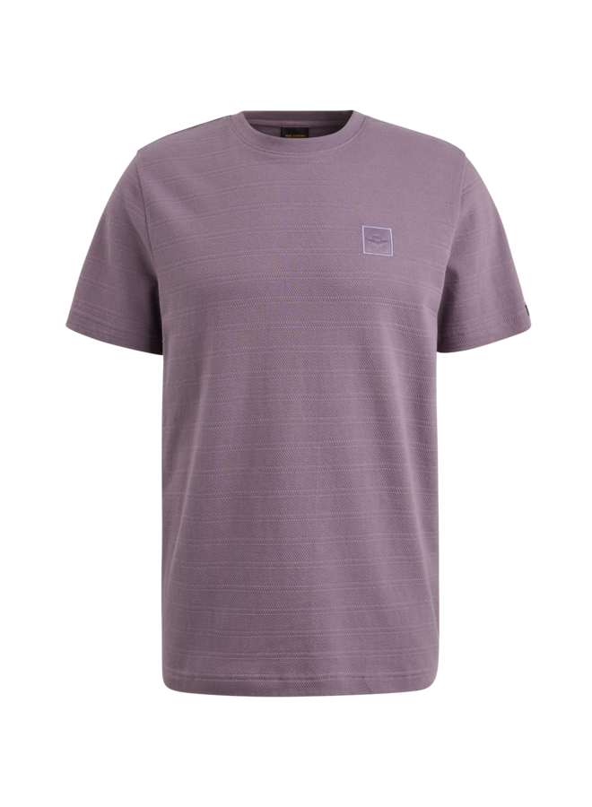 PTSS2502563 4184 PME Legend Short sleeve r-neck jacquard stripes Purple Sage