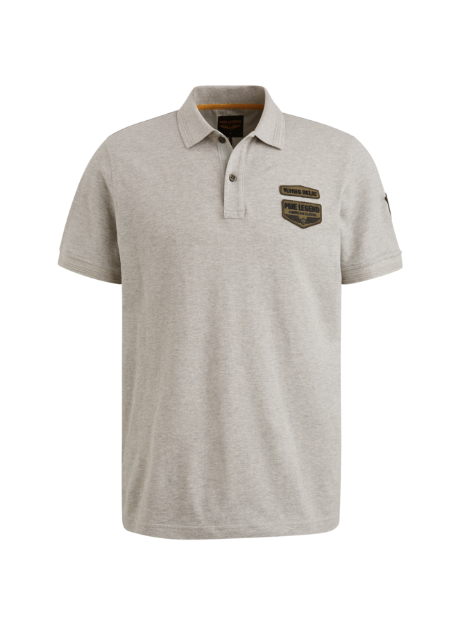 PPSS2502851 921 PME Legend Short sleeve polo pique Light Grey Melee