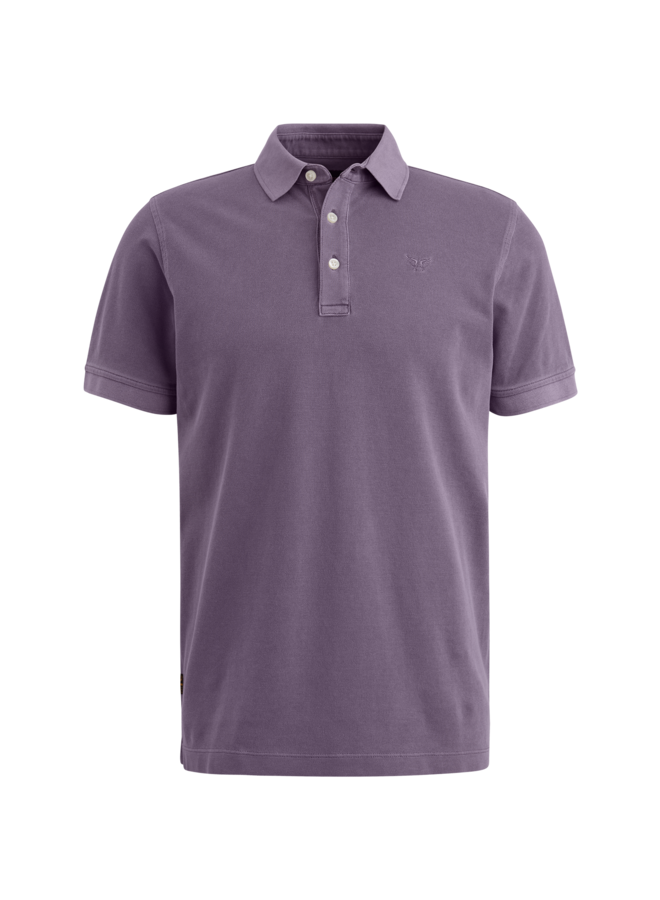 PPSS2502850 4184 PME Legend Short sleeve polo garment dyed pique Purple Sage