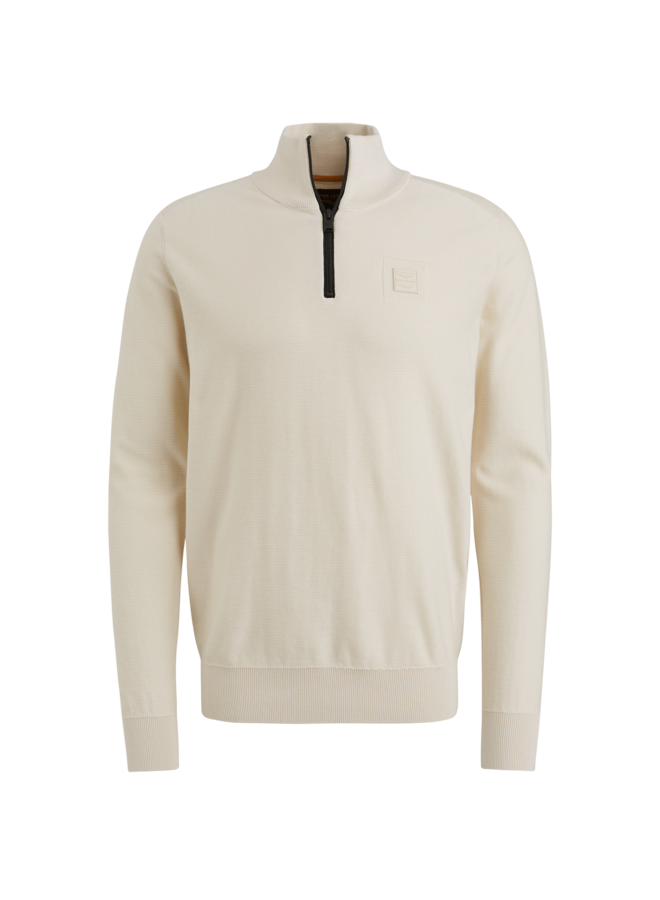 PKW2502328 7013 PME Legend Half zip collar cotton modal Bone White