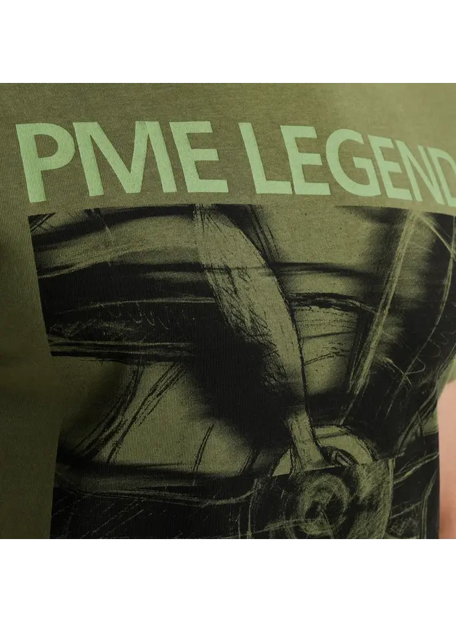 PTSS2502577 6380 PME Legend Short sleeve r-neck single jersey Loden Green