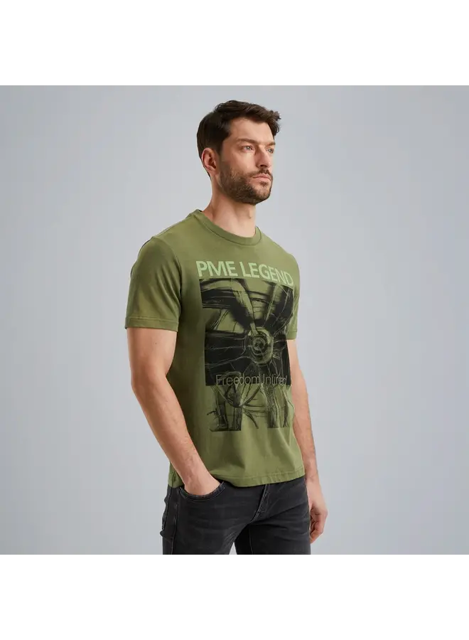 PTSS2502577 6380 PME Legend Short sleeve r-neck single jersey Loden Green