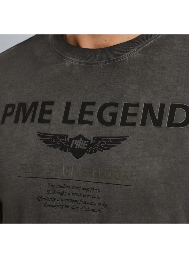 PTSS2502555 8039 PME Legend Short sleeve r-neck single jersey cold dye Beluga