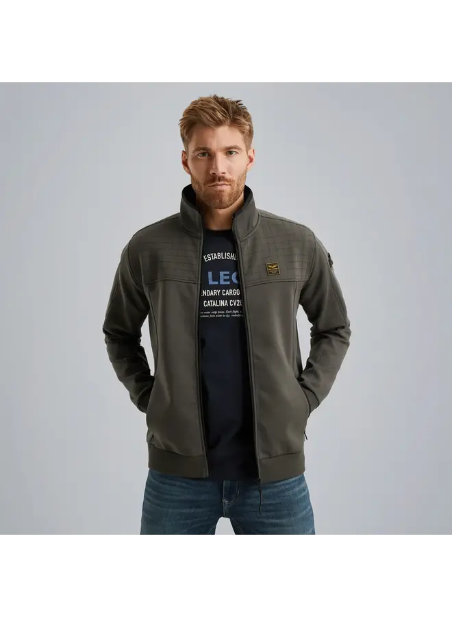 PSW2502476 8039 PME Legend Zip jacket spacer look sweat Beluga
