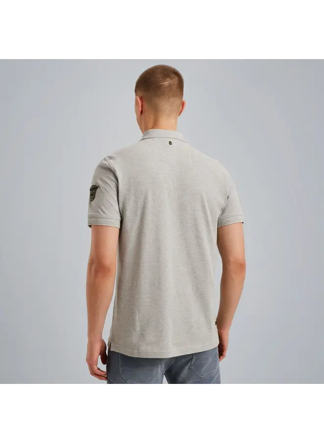 PPSS2502851 921 PME Legend Short sleeve polo pique Light Grey Melee