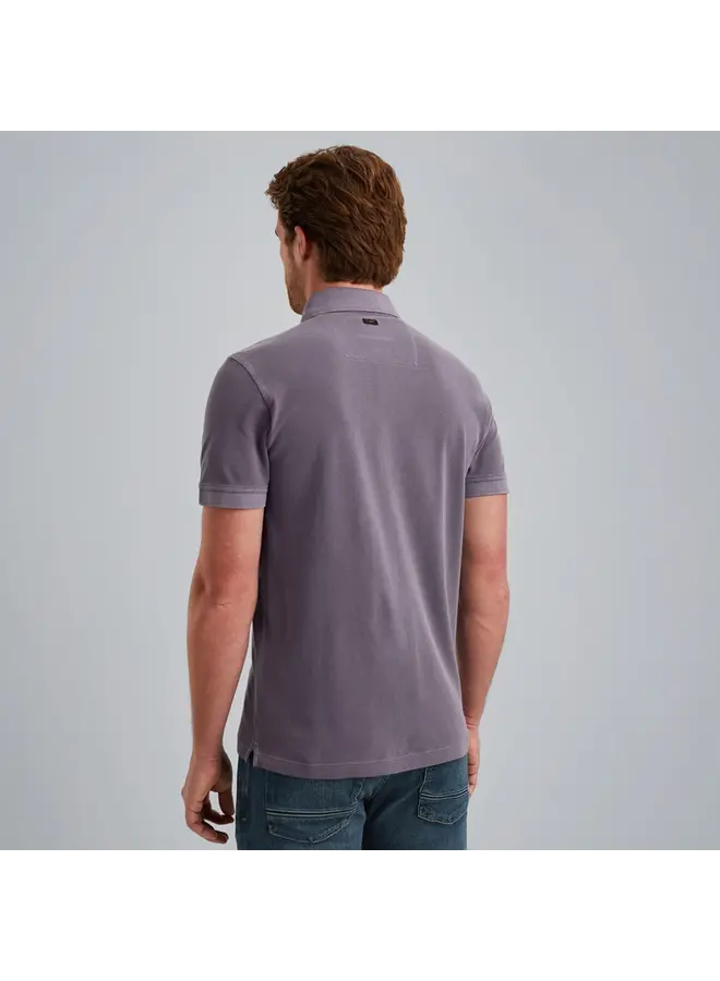 PPSS2502850 4184 PME Legend Short sleeve polo garment dyed pique Purple Sage