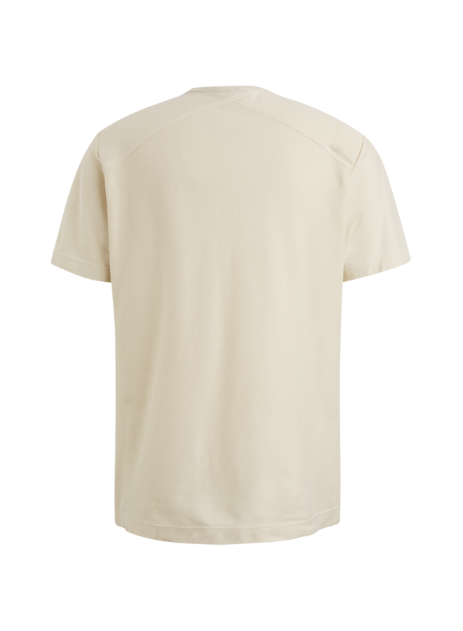 CTSS2502554 7165 Cast Iron Short sleeve r-neck regular fit twill jersey Almond Milk