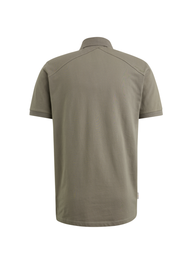 CPSS2502850 6496 Cast Iron Short sleeve polo fine pique essential Smokey Olive