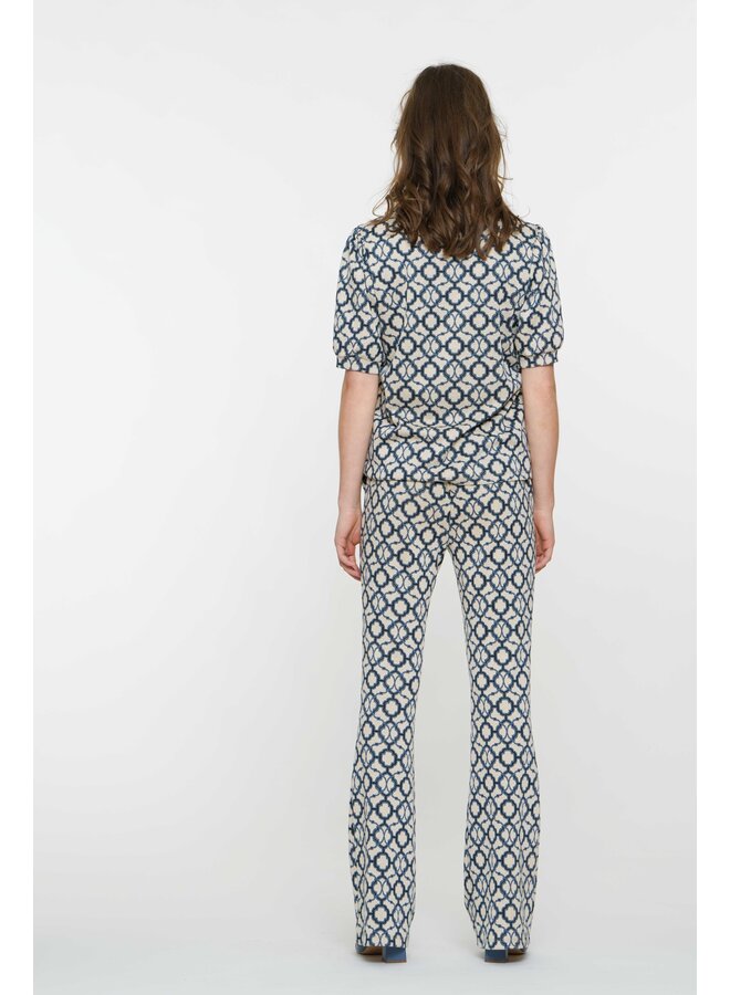 51170-70 010 Geisha Pants jaqcuard off-white/blue