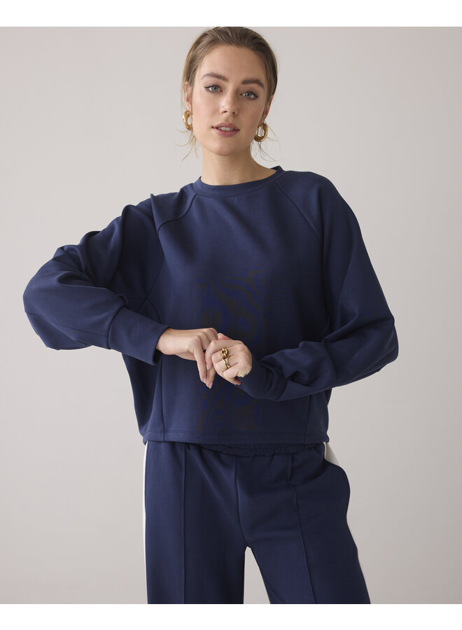3s5084-30606 480 Summum Longsleeve top Soft Scuba  Navynoir