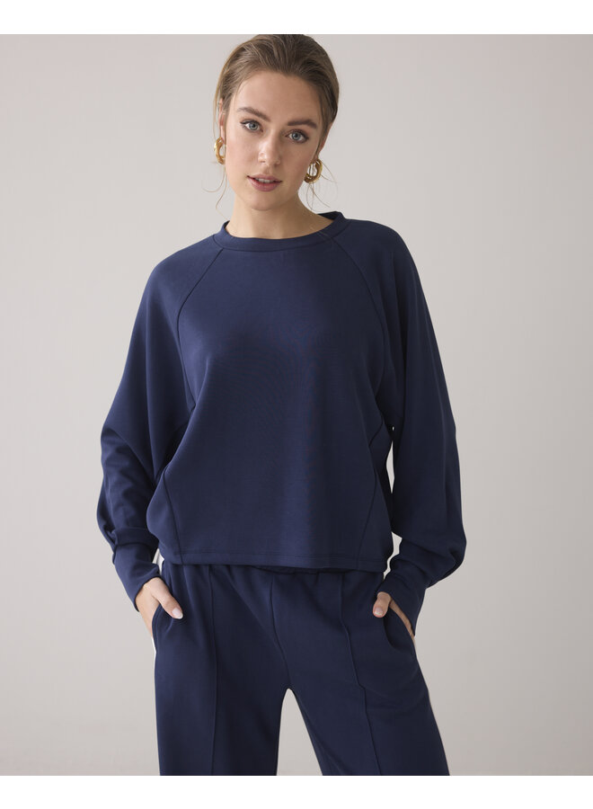 3s5084-30606 480 Summum Longsleeve top Soft Scuba  Navynoir