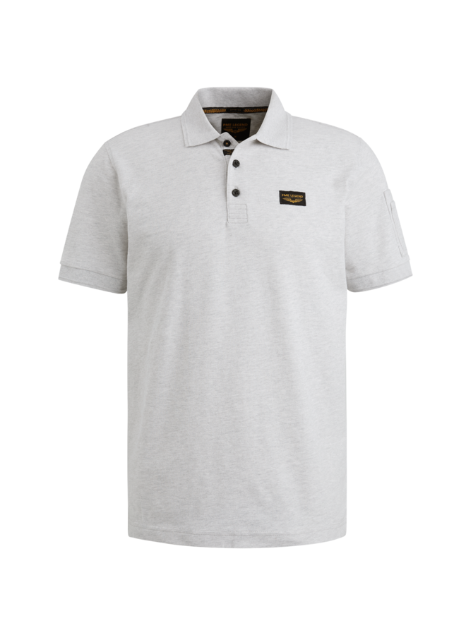 PPSS2502899 921 PME Legend Short sleeve polo trackway polo Light Grey Melee