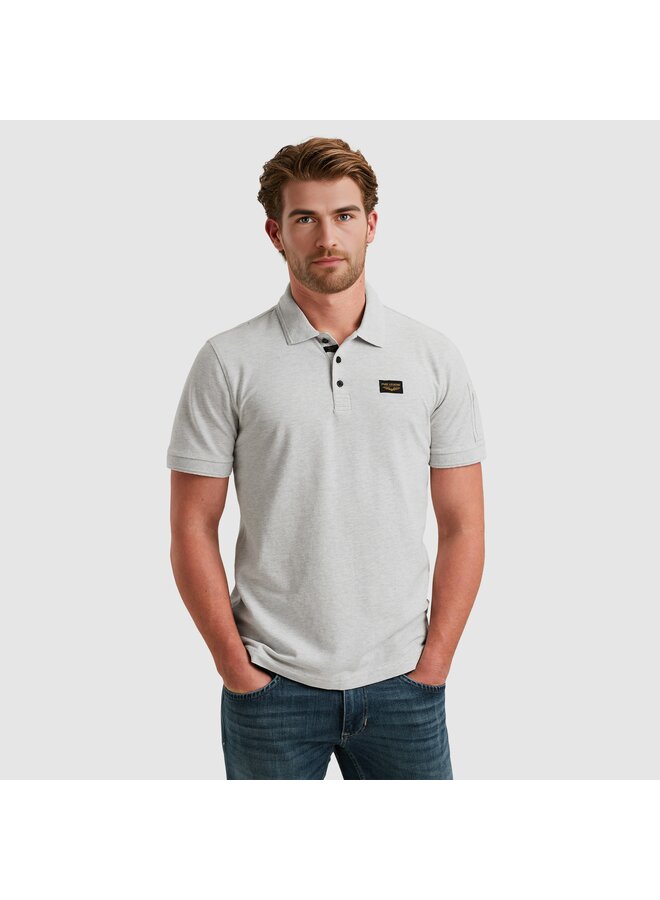 PPSS2502899 921 PME Legend Short sleeve polo trackway polo Light Grey Melee