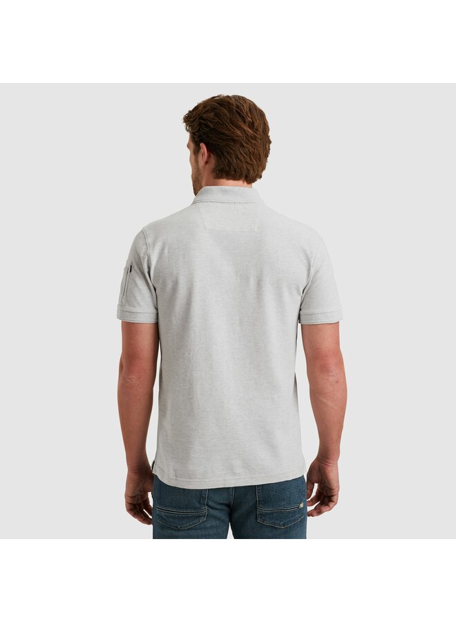 PPSS2502899 921 PME Legend Short sleeve polo trackway polo Light Grey Melee