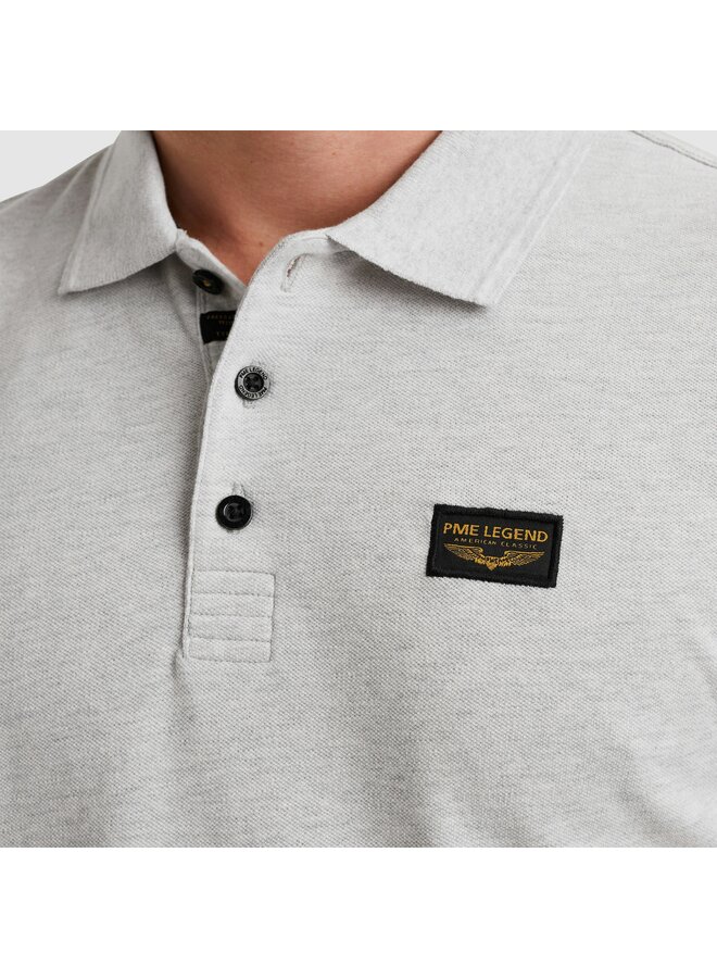 PPSS2502899 921 PME Legend Short sleeve polo trackway polo Light Grey Melee