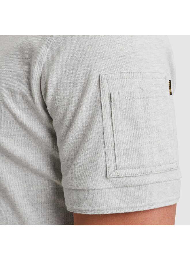 PPSS2502899 921 PME Legend Short sleeve polo trackway polo Light Grey Melee