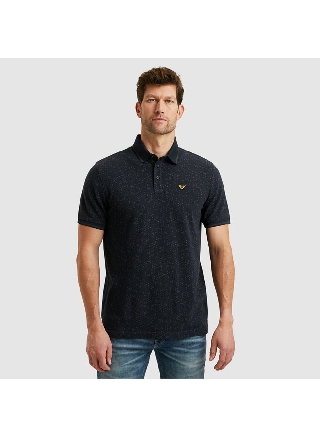 PPSS2502852 5281 PME Legend Short sleeve polo fine pique all over print Salute