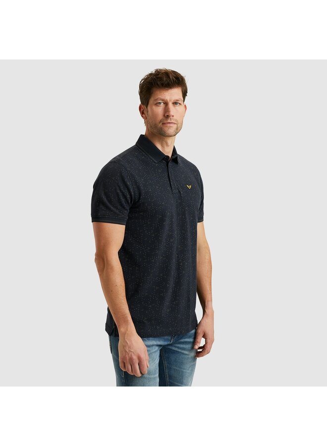 PPSS2502852 5281 PME Legend Short sleeve polo fine pique all over print Salute
