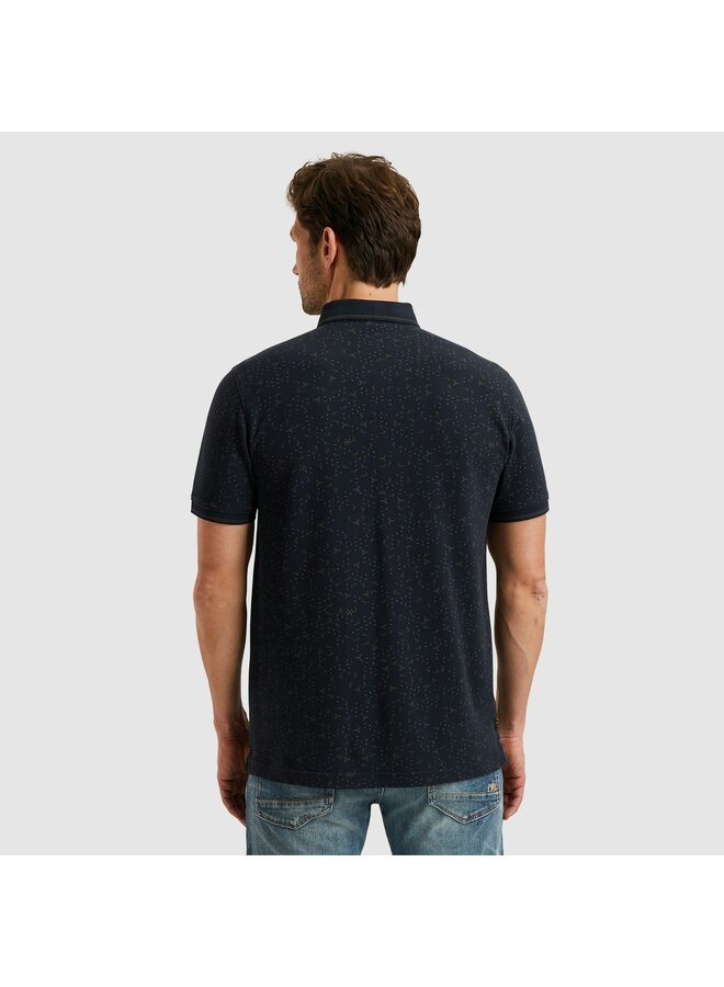 PPSS2502852 5281 PME Legend Short sleeve polo fine pique all over print Salute