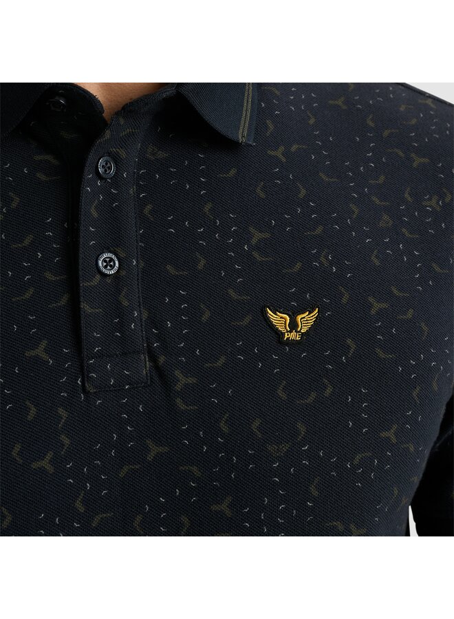 PPSS2502852 5281 PME Legend Short sleeve polo fine pique all over print Salute