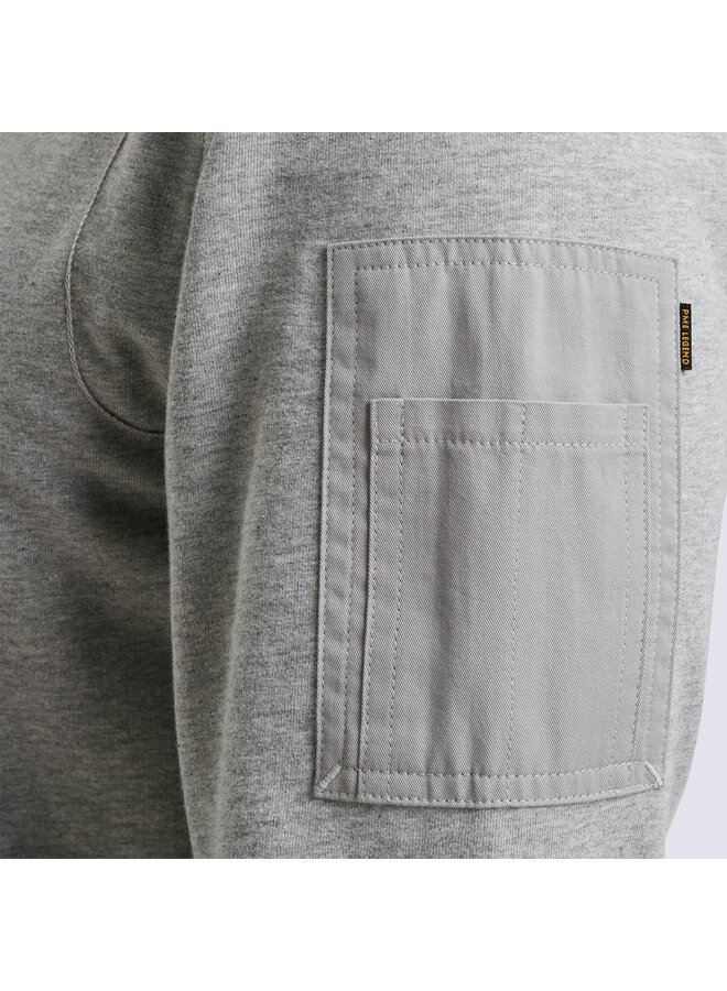 PLS2502499 921 PME Legend Crewneck Airstrip sweat Light Grey Melee