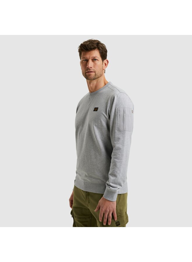 PLS2502499 921 PME Legend Crewneck Airstrip sweat Light Grey Melee