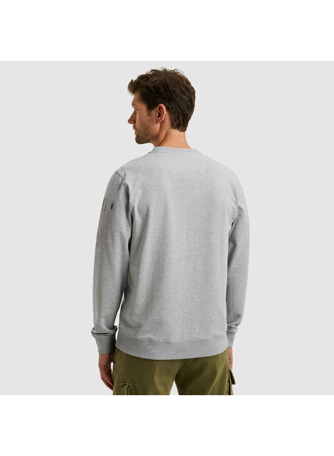 PLS2502499 921 PME Legend Crewneck Airstrip sweat Light Grey Melee