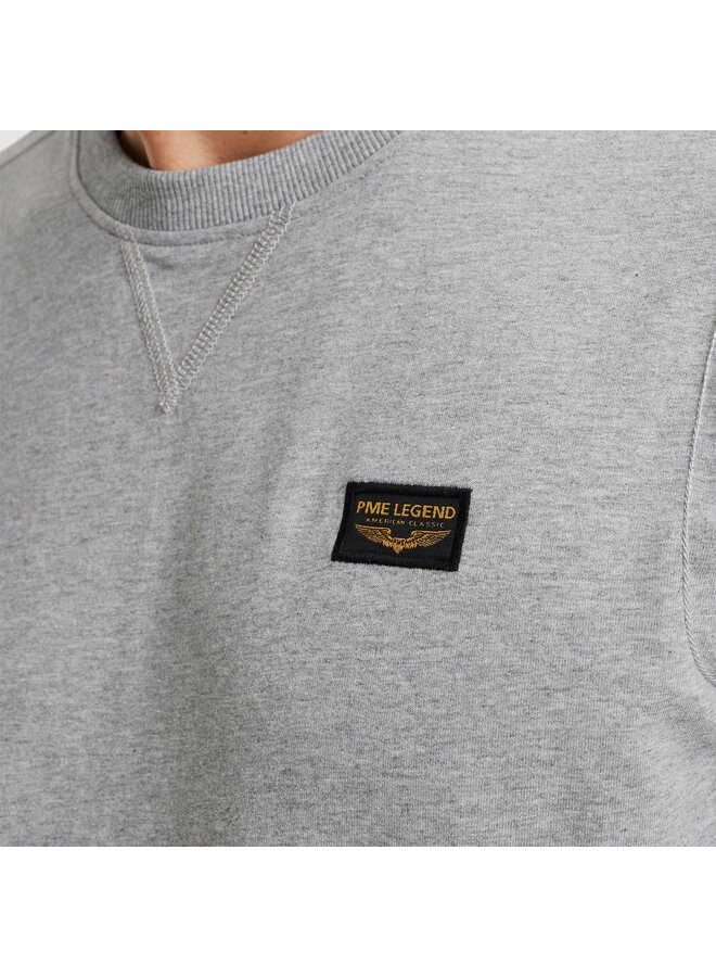 PLS2502499 921 PME Legend Crewneck Airstrip sweat Light Grey Melee