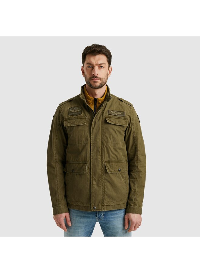PJA2502108 6401 PME Legend Semi long jacket CARGOYET Mech Pigment Print Dusty Olive