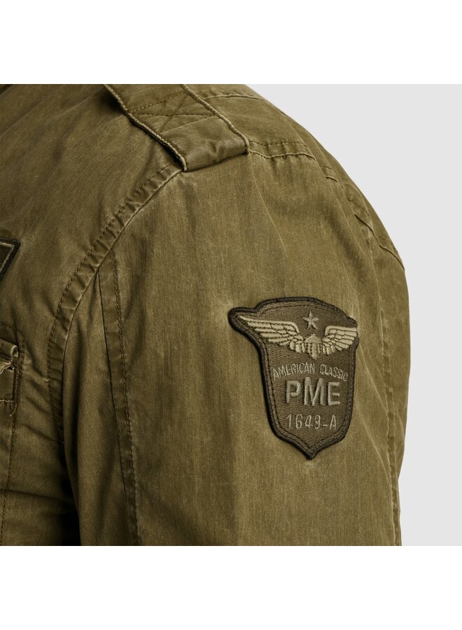 PJA2502108 6401 PME Legend Semi long jacket CARGOYET Mech Pigment Print Dusty Olive