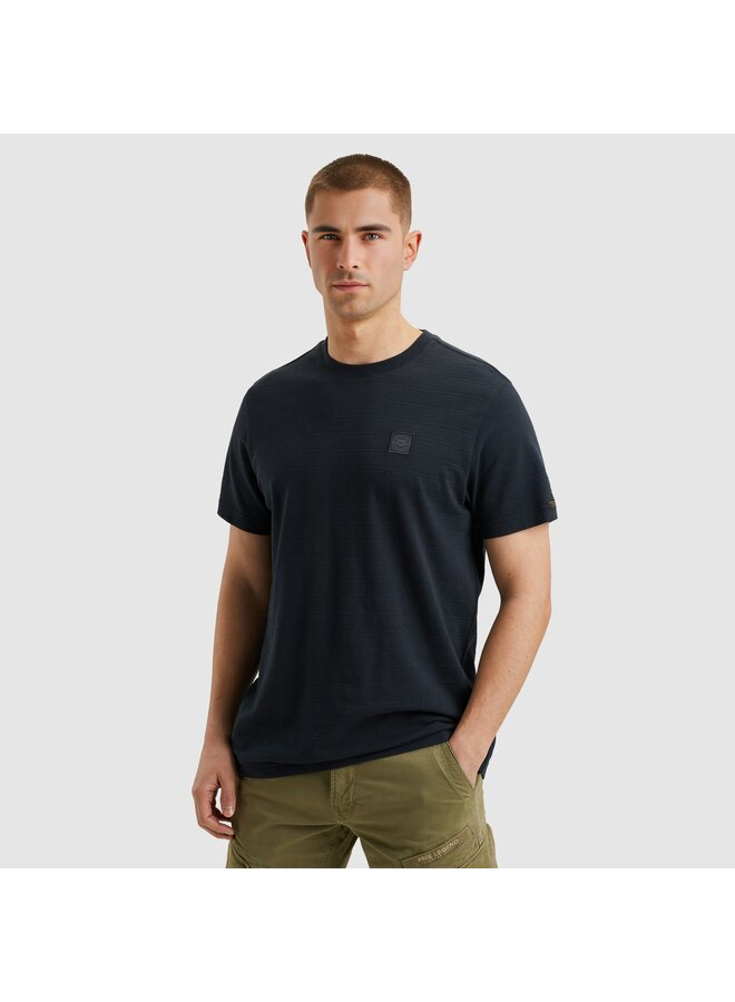PTSS2502563 5281 PME Legend Short sleeve r-neck jacquard stripes Salute