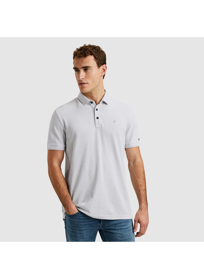 CPSS2503864 5303 Cast Iron Short sleeve polo popcorn jersey melange Plein Air