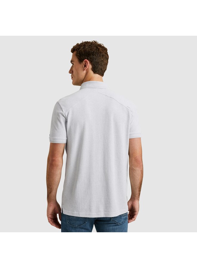 CPSS2503864 5303 Cast Iron Short sleeve polo popcorn jersey melange Plein Air