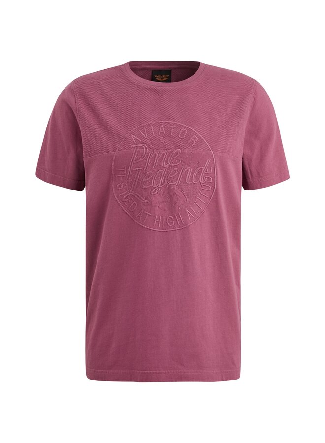 PTSS2503568 4021 PME Legend Short sleeve r-neck pique mix Dry Rose