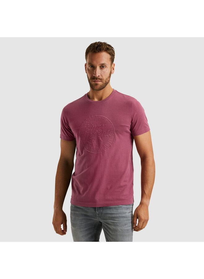 PTSS2503568 4021 PME Legend Short sleeve r-neck pique mix Dry Rose