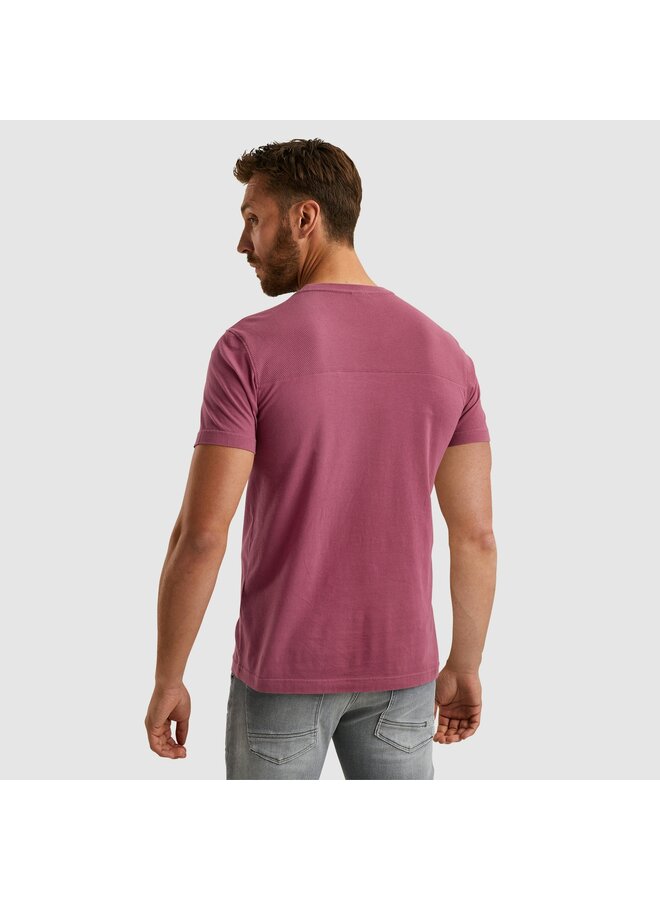 PTSS2503568 4021 PME Legend Short sleeve r-neck pique mix Dry Rose