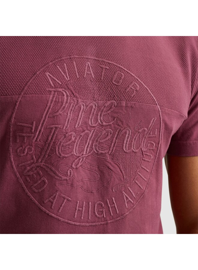 PTSS2503568 4021 PME Legend Short sleeve r-neck pique mix Dry Rose