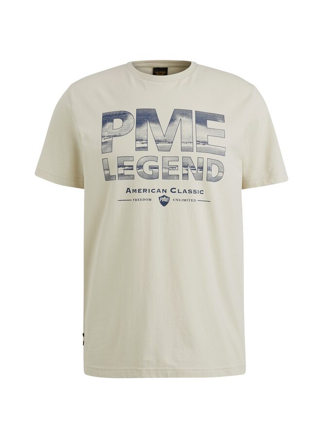 PTSS2503562 7013 PME Legend Short sleeve r-neck single jersey Bone White